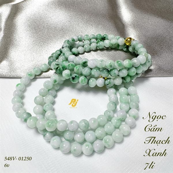 548-V-Vòng tay cẩm thạch xanh mix ngũ điếu như ý nguyện charm 7li2-7li4-(A500.311024)